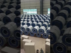 Carbon steel coil lying on the cold cement floor